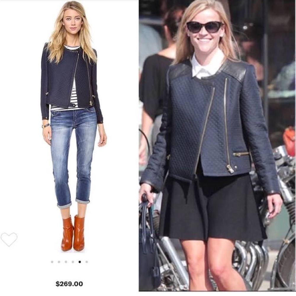 Club Monaco Black Quilted Jacket